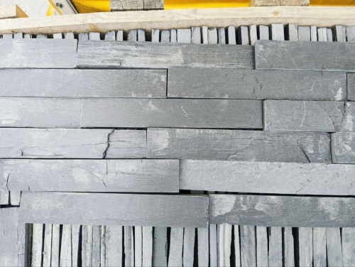 Плитка чёрная из натурального камня фасадная 30 см * 5 см, толщина 7 мм -30 мм купить в Дрезне