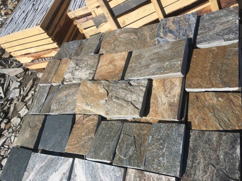 Плитка пилёная златолит Уральский для фасада купить в Дрезне