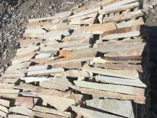 Горбушка златолит золотистый для облицовки купить в Дрезне